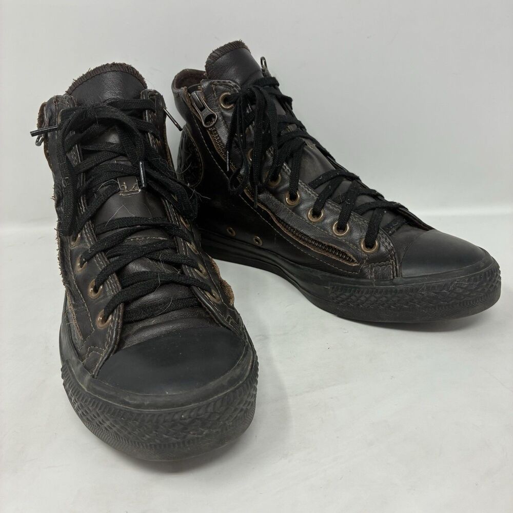 Men Size 6.5 Converse Chuck Taylor All Star Double Zip High 'Chocolate'  140002C